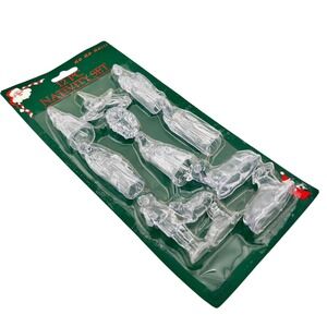 Vtg 12 Pc Nativity Set Good Old Values G91565 Clear Plastic Christmas Decor 12pc